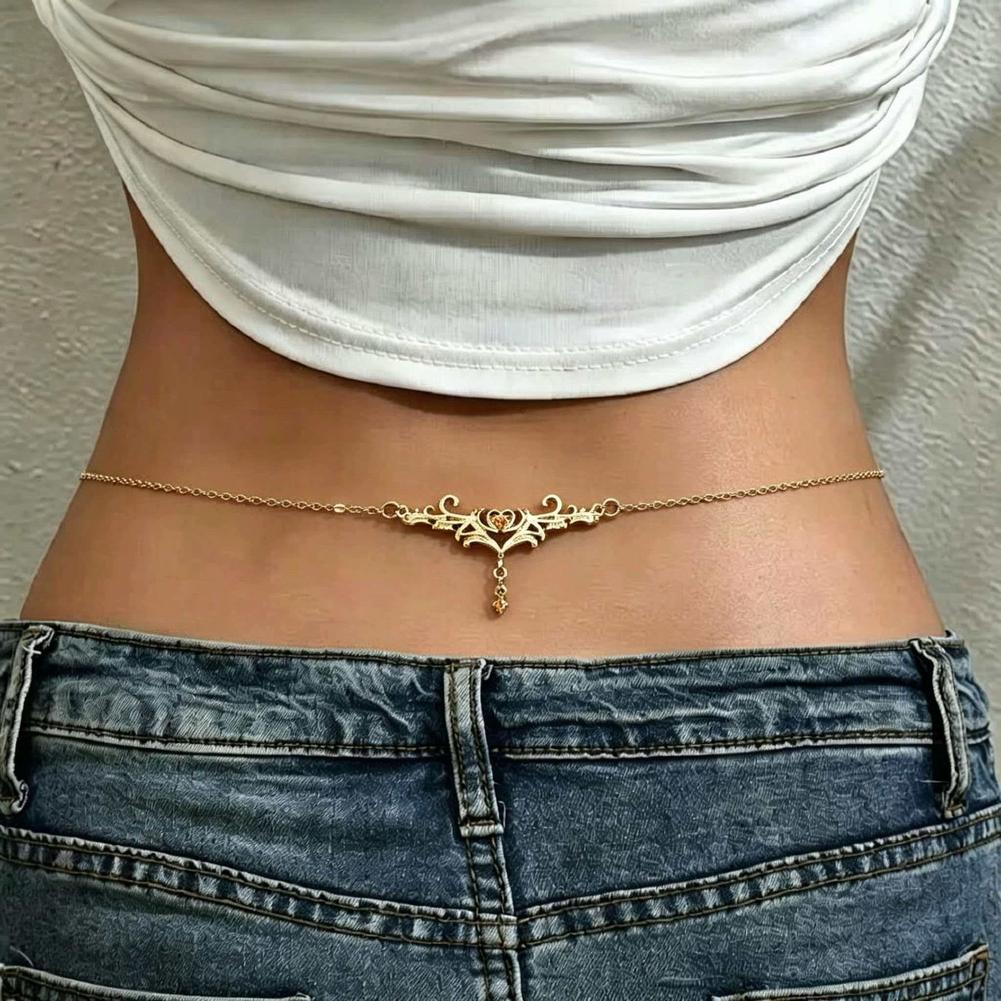 Body Jewelry Outfit - Gothic Heart Sexy Women's Waist Chain