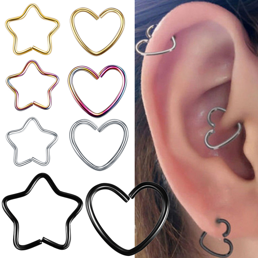Body Jewelry Septum - Body Jewelry Surgical Steel Daith Heart