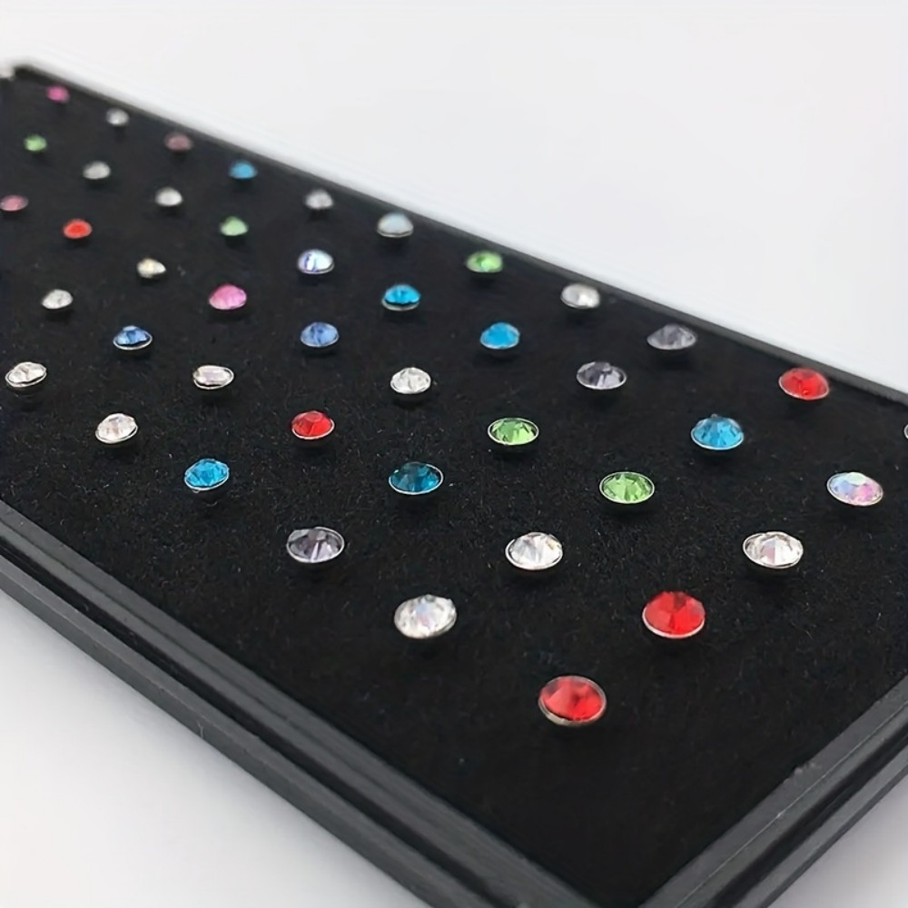 60pcs Nose Ring Set Stud Earri - Body Jewelry In Store recension och pris
