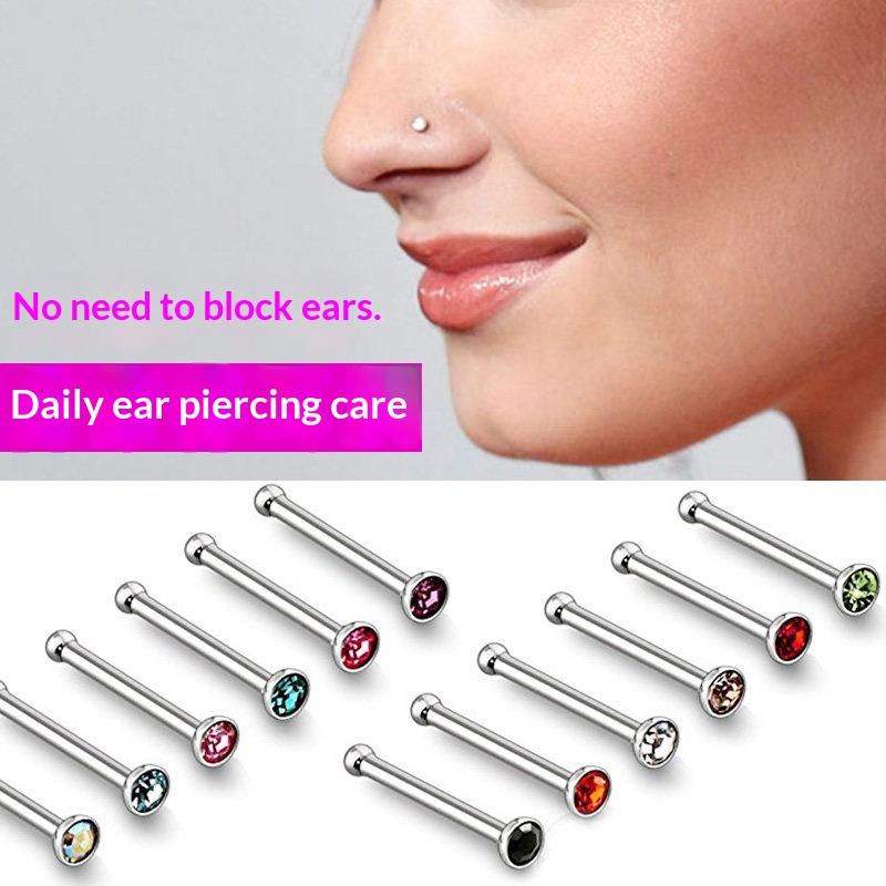 Si 60Pcs New Straight Nose Stu - Body Jewelry Nose Studs recension och pris