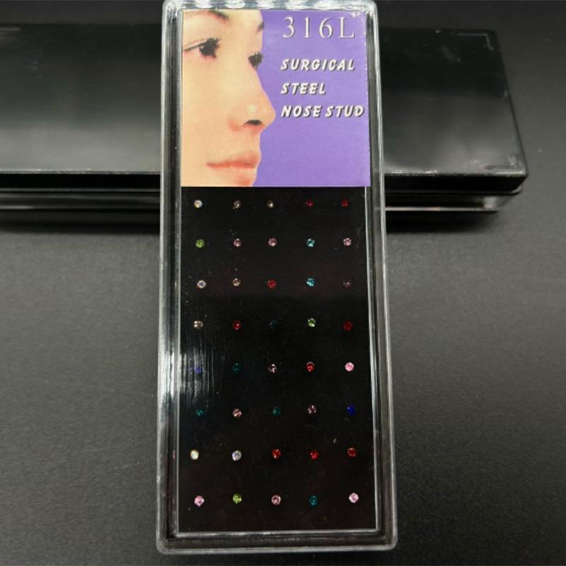 Si 60Pcs New Straight Nose Stu - Body Jewelry Nose Studs recension och pris