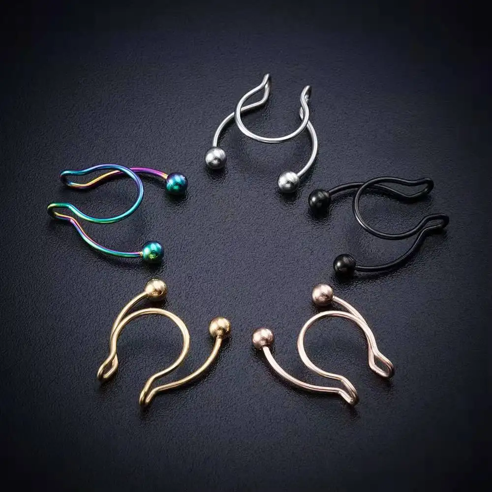 U Shaped Fake Nose Ring Hip Ho - Body Jewelry Nose Studs recension och pris