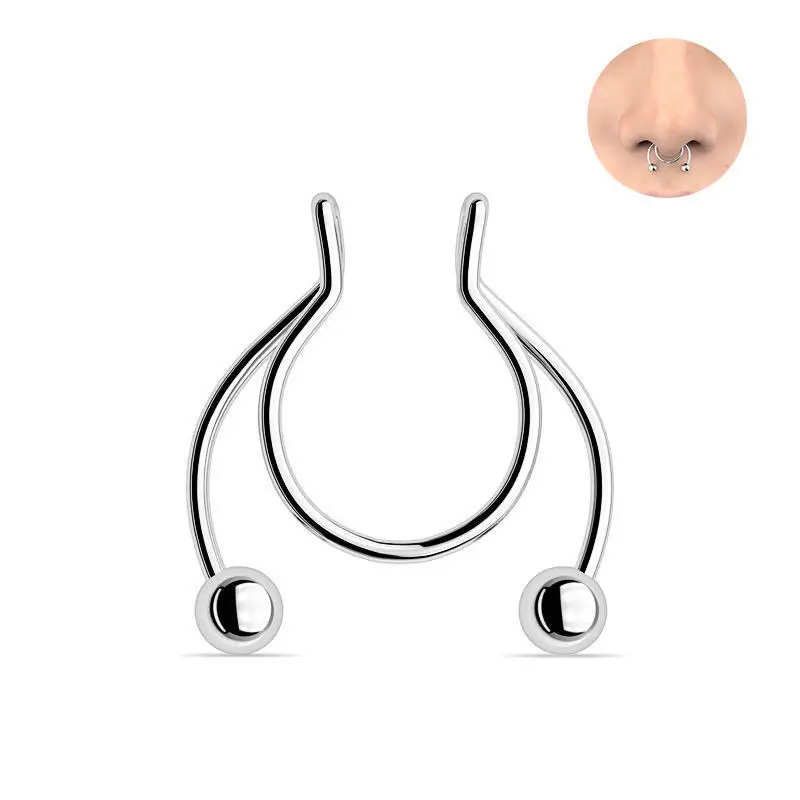 U Shaped Fake Nose Ring Hip Ho - Body Jewelry Nose Studs recension och pris
