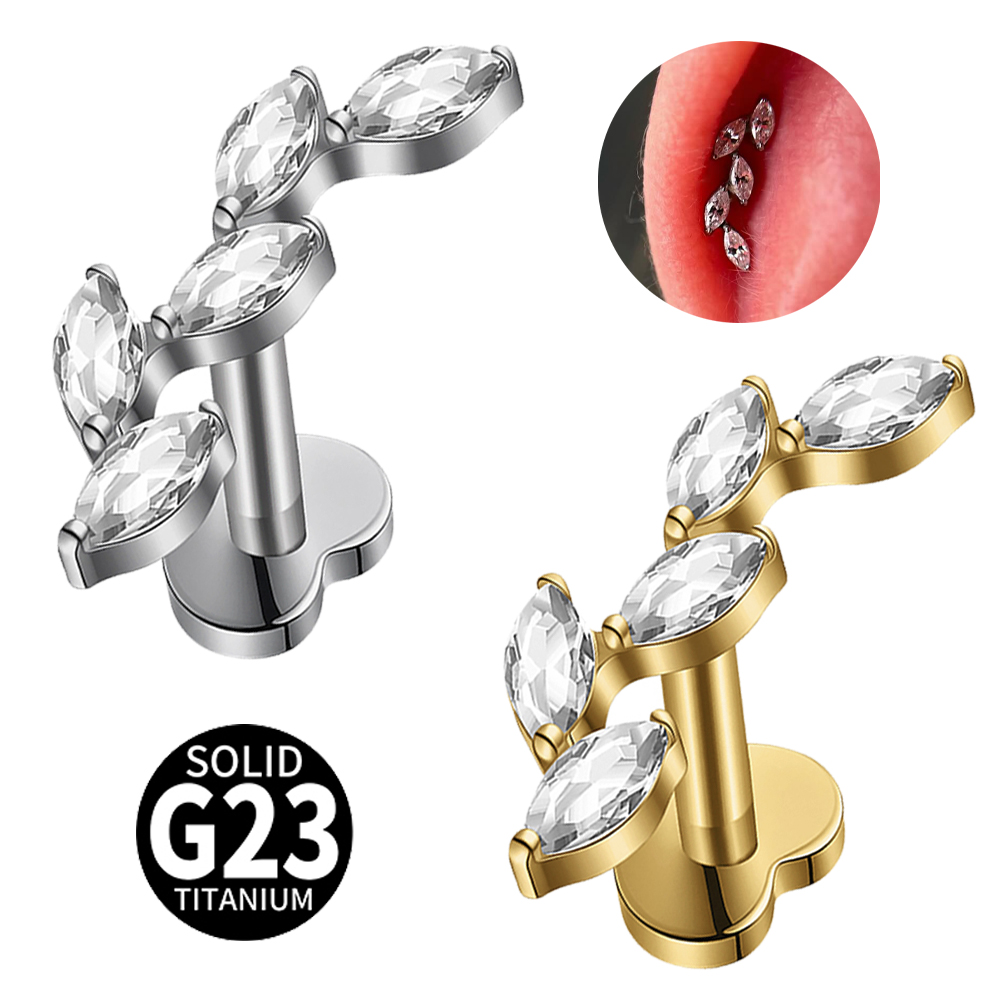 16G G23 Titanium Five Marquise - Cluster Stud Ear recension och pris