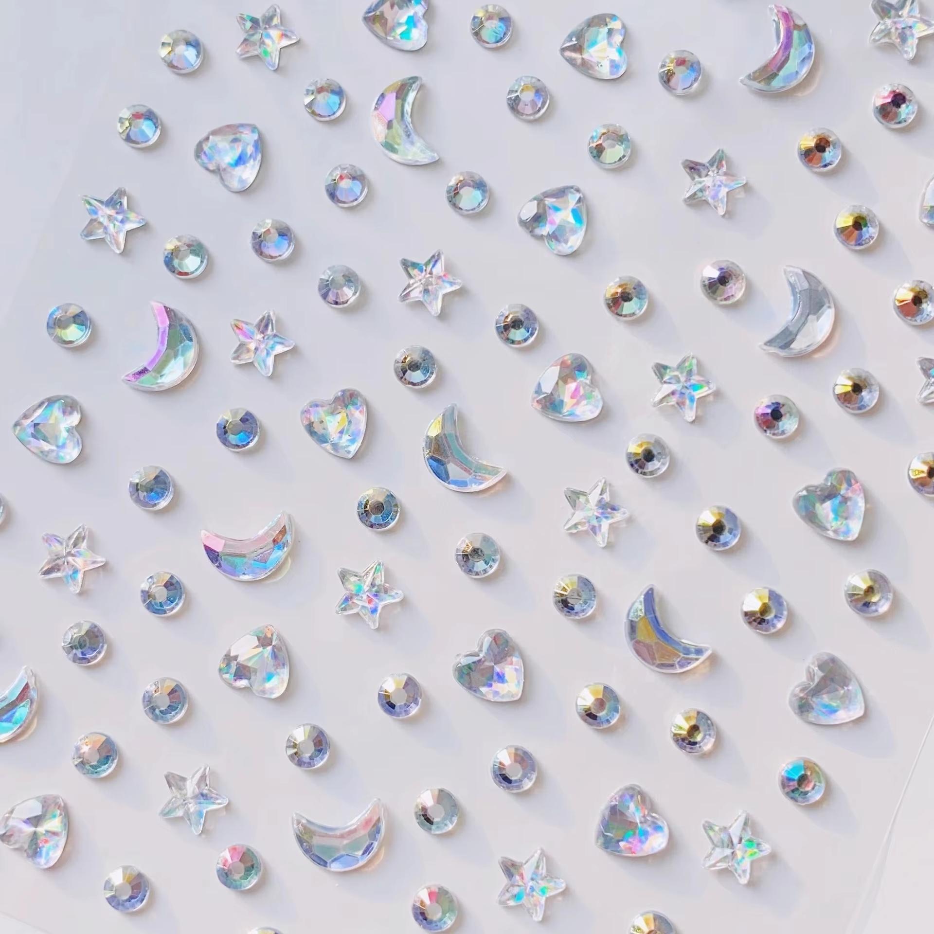 1/2pcs 3D Star Moon Heart Rhin - Body Jewelry Eyebrow recension och pris