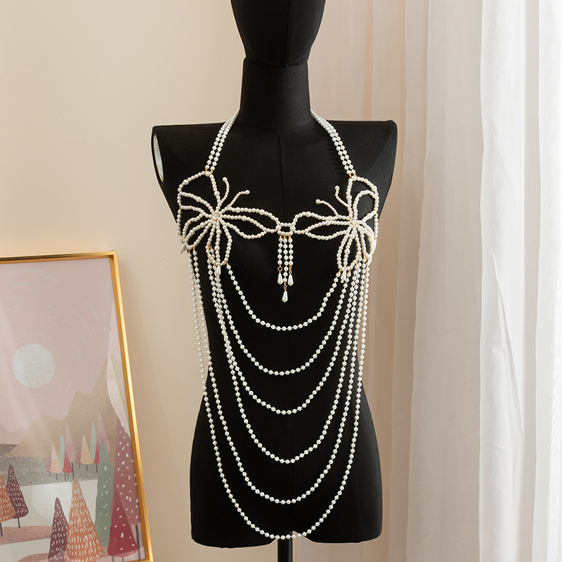 Pearl Dress Chain Fashion Simp - Body Jewelry Dress recension och pris