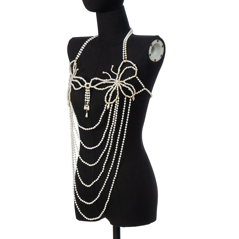 Pearl Dress Chain Fashion Simp - Body Jewelry Dress recension och pris