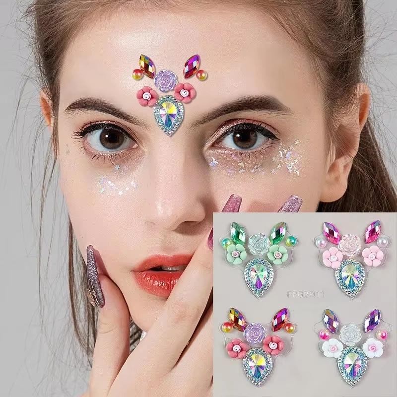 3D Eye Face Rhinestone Sticker - Body Jewelry Eyebrow recension och pris