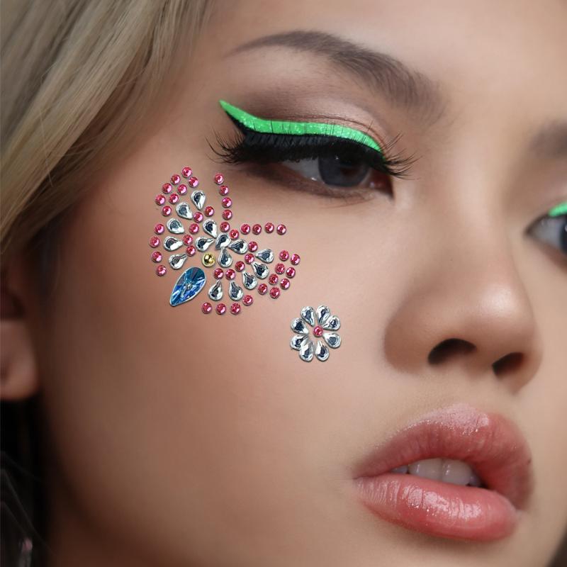 3D Eye Face Rhinestone Sticker - Body Jewelry Eyebrow recension och pris