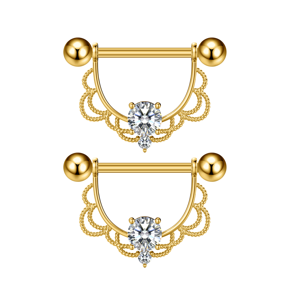 2PCS Both Sides Screwed Heart  - Body Jewelry Barbell recension och pris