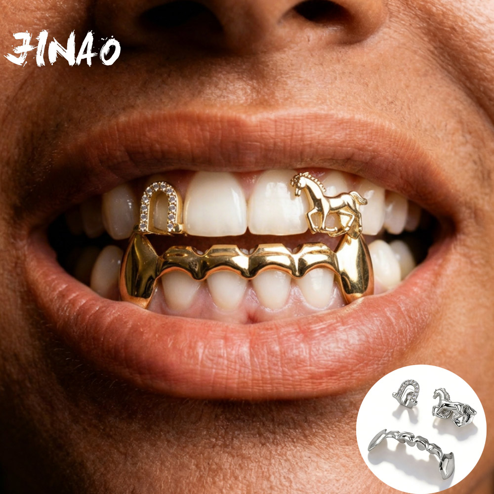 JINAO Hip Hop 3pcs Teeth set i - Body Jewelry Lot recension och pris