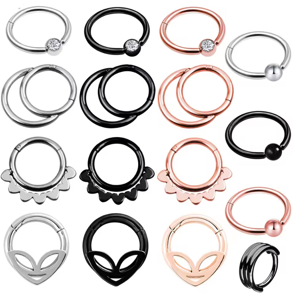1PC Punk Styles Nose Ring Clic - Body Jewelry Septum recension och pris