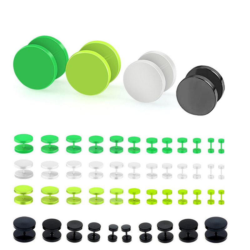 2pcs 3-14mm Baking Paint Stain - Body Jewelry Barbell recension och pris