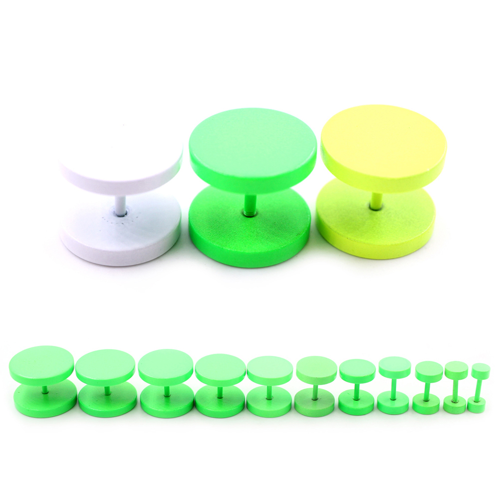 2pcs 3-14mm Baking Paint Stain - Body Jewelry Barbell recension och pris