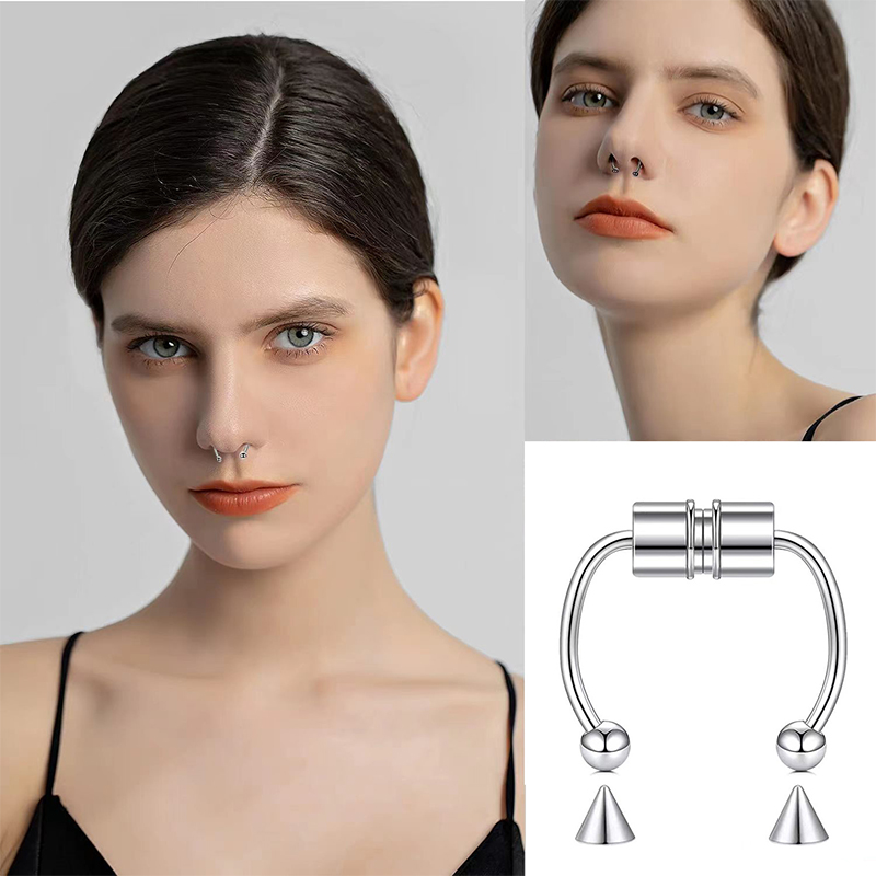 Women Fake Piercing Nose Ring  - Body Jewelry Septum recension och pris