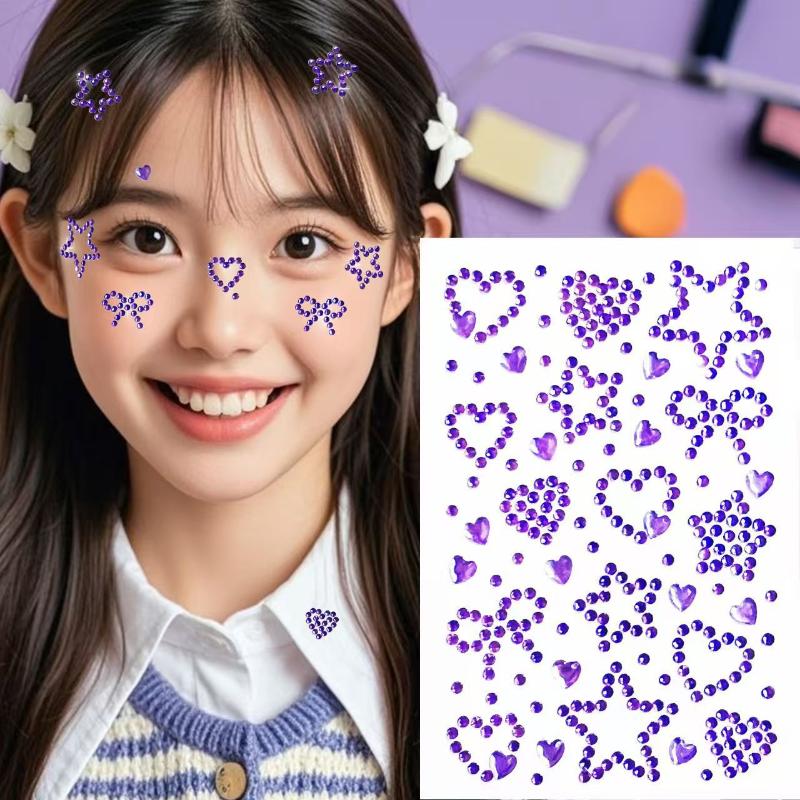 1 Sheet Colorful Self Adhesive - Body Jewelry Eyebrow recension och pris