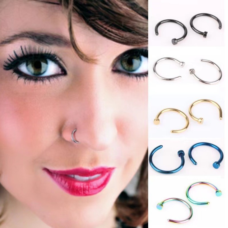 6pcs/lot Punk Jewelry Fake Nos - Body Jewelry Lot recension och pris
