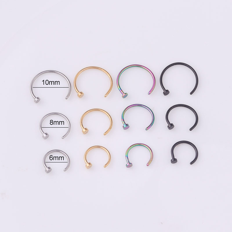 6pcs/lot Punk Jewelry Fake Nos - Body Jewelry Lot recension och pris