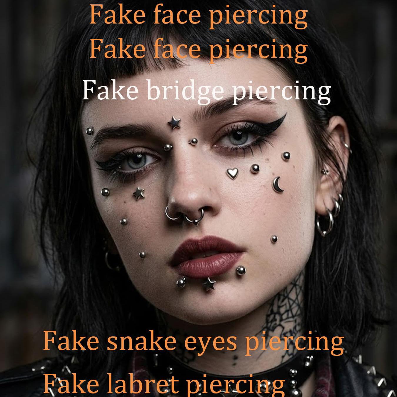 Fake Piercings Balls Stick on  - Body Jewelry Nose Studs recension och pris