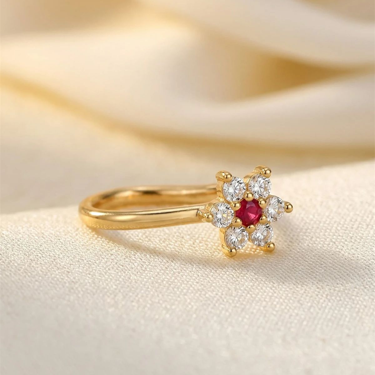 1PC Flower Shaped No Piercing  - Body Jewelry On Sale recension och pris