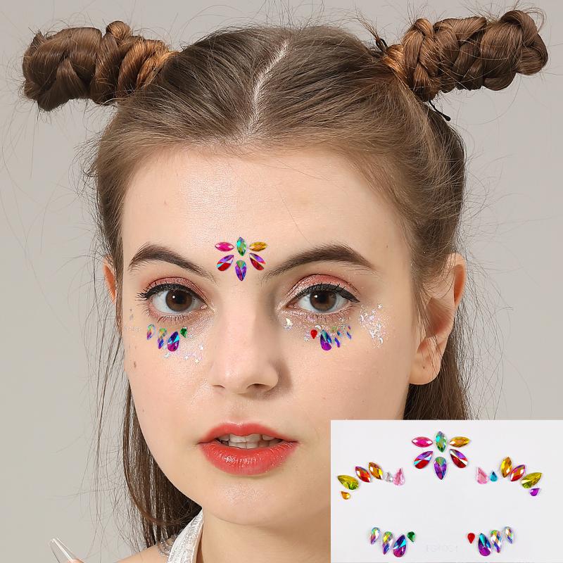 Rave Makeup 3D Face Rhinestone - Body Jewelry Eyebrow recension och pris