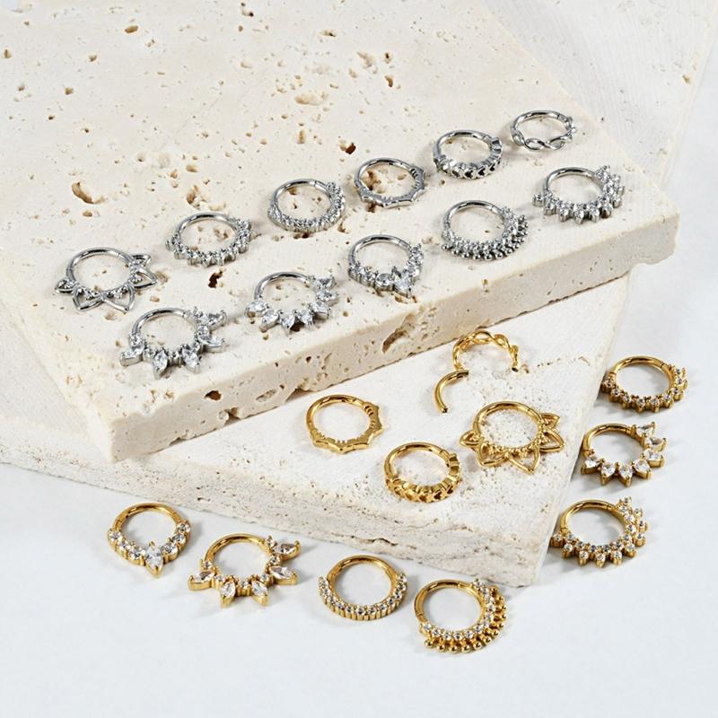 31BB Stylish Crystal Septum Ri - Body Jewelry Septum recension och pris