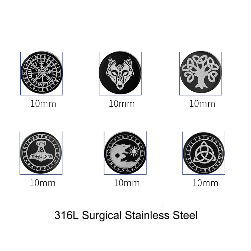 1Pair Viking Barbell Stud Earr - Body Jewelry Barbell recension och pris