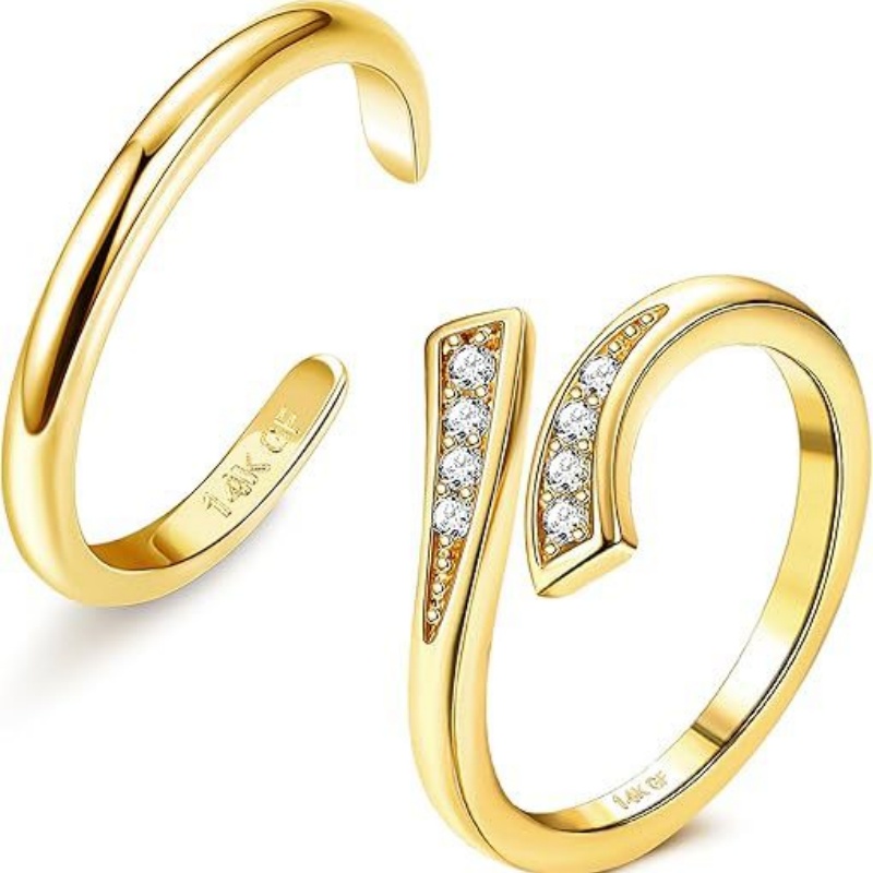 14K Gold-Plated Adjustable Zir - Body Jewelry Lot recension och pris