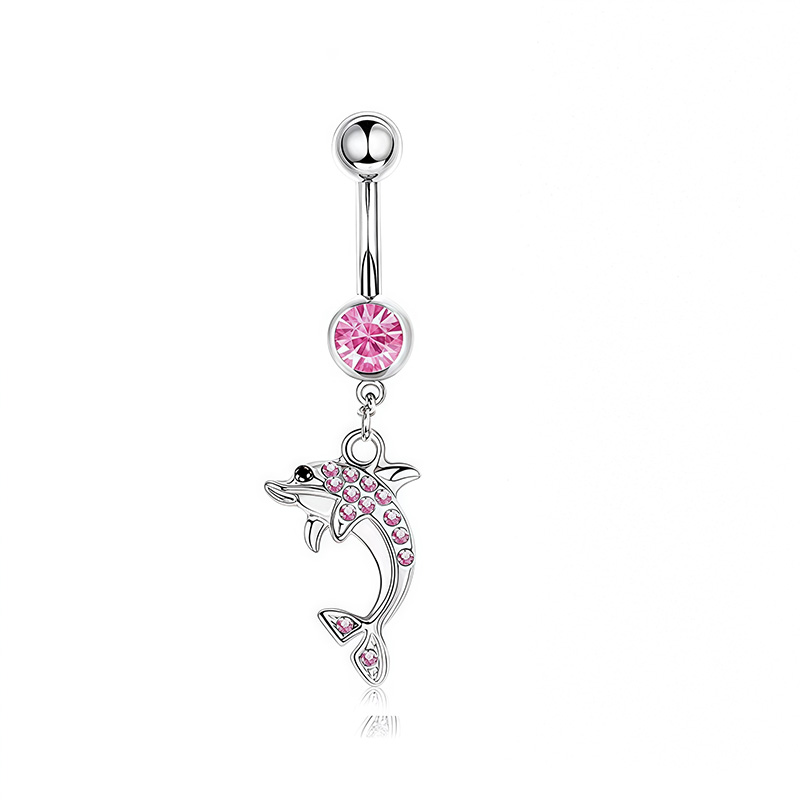 1PCS Pink Crown Belly Button R - Body Jewelry Barbell recension och pris