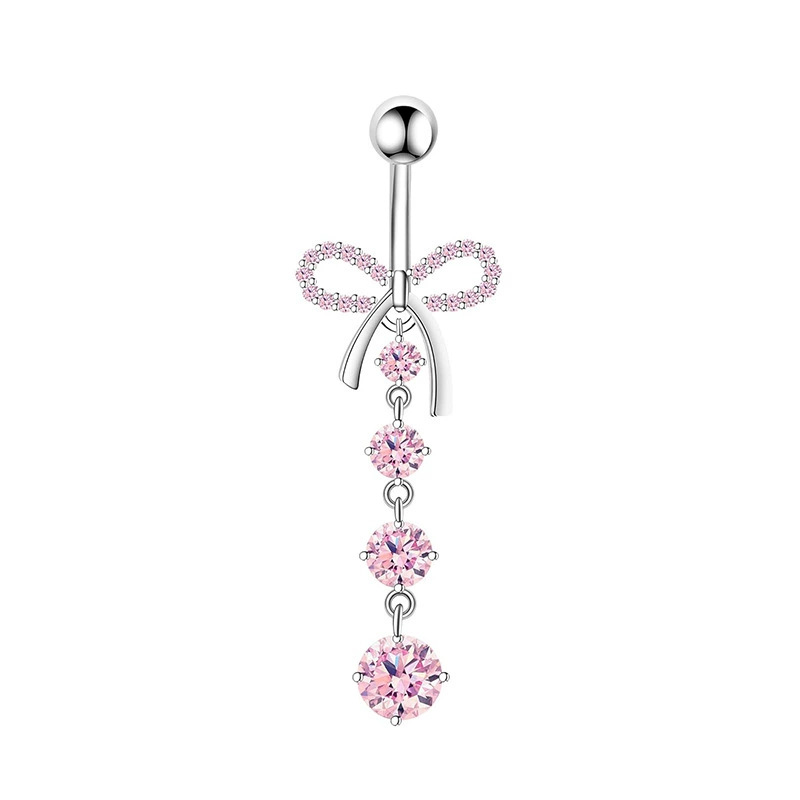 1PCS Pink Crown Belly Button R - Body Jewelry Barbell recension och pris