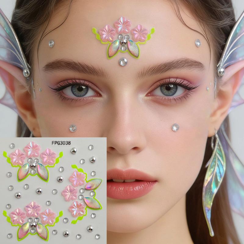 Face Jewel Stickers Iridescent - Body Jewelry Eyebrow recension och pris