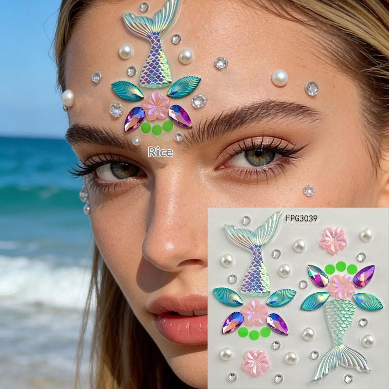 Face Jewel Stickers Iridescent - Body Jewelry Eyebrow recension och pris