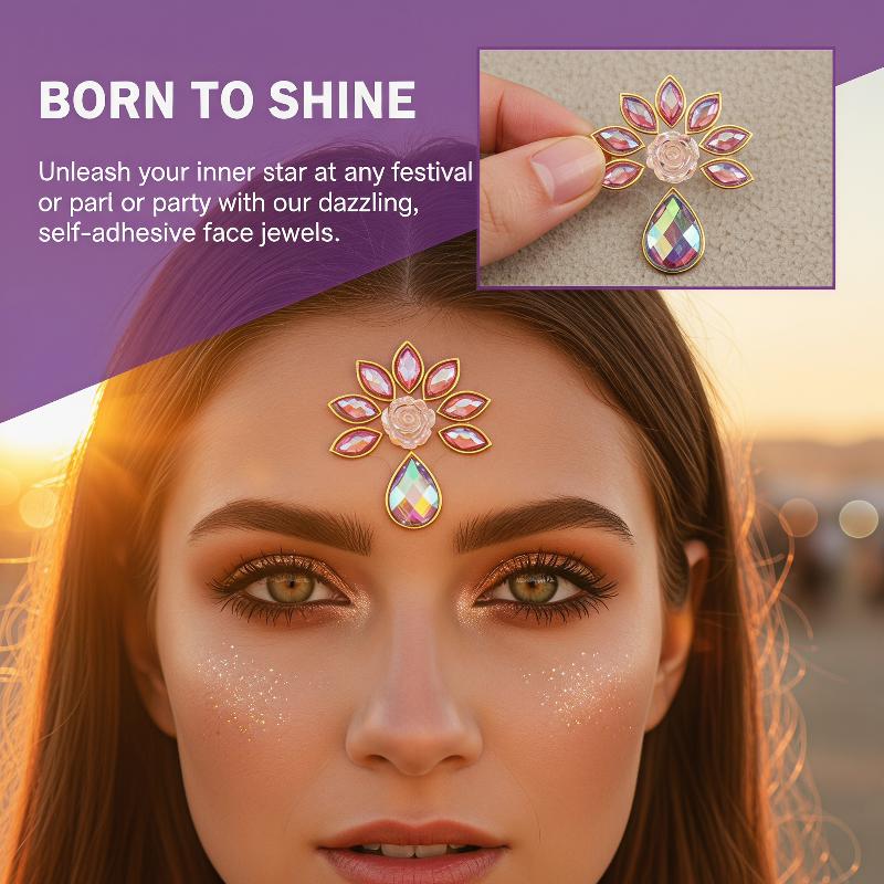 Face Jewel Stickers Iridescent - Body Jewelry Eyebrow recension och pris