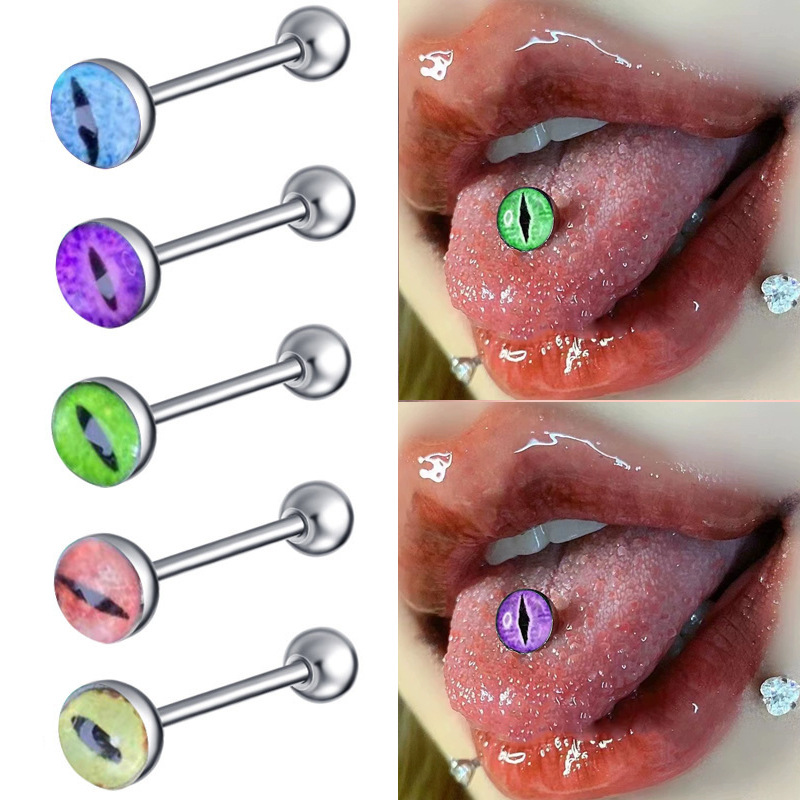 14G Glow in the Dark Dragon Ey - Body Jewelry Barbell recension och pris
