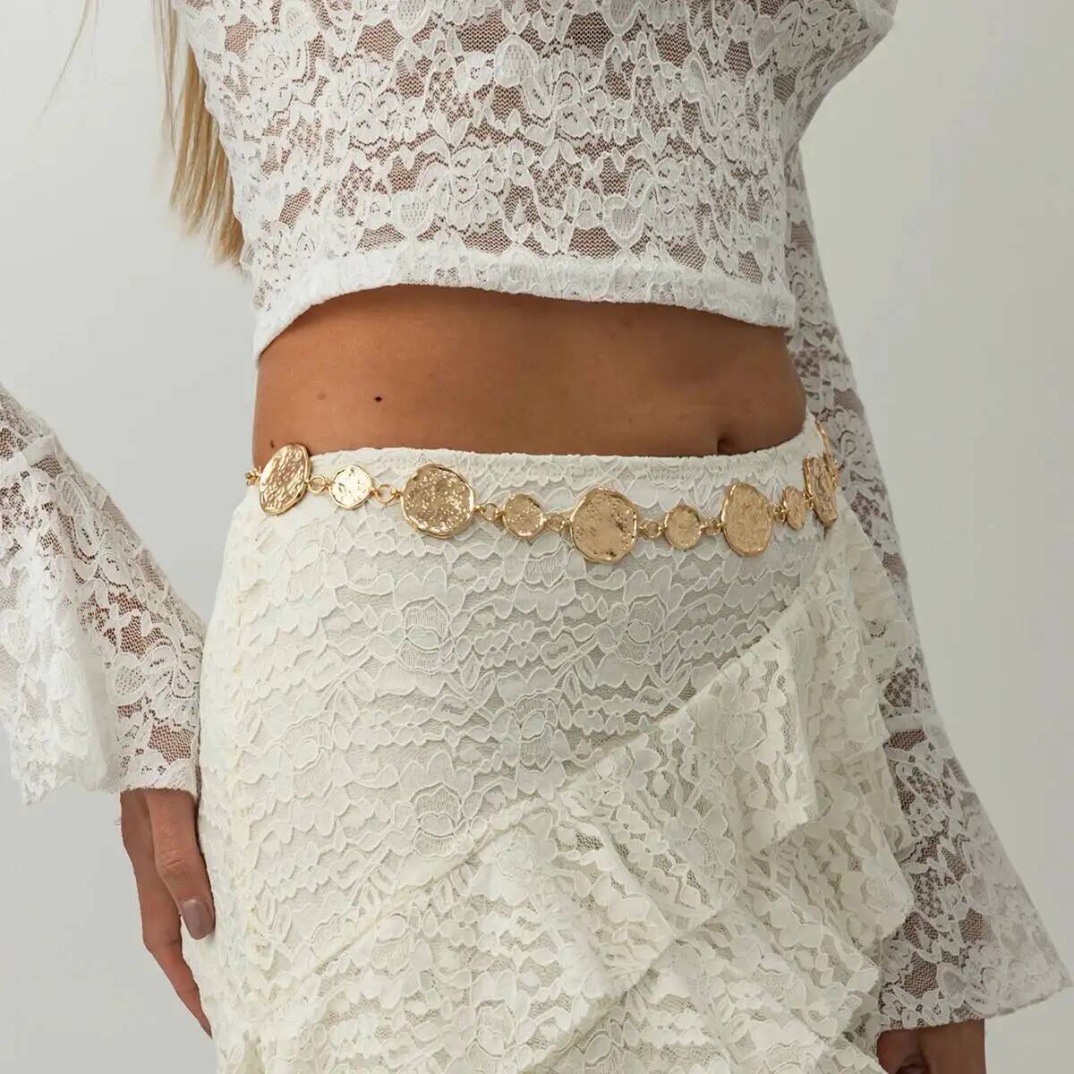 Punk Gold Color Round Belly Wa - Body Jewelry Dress recension och pris