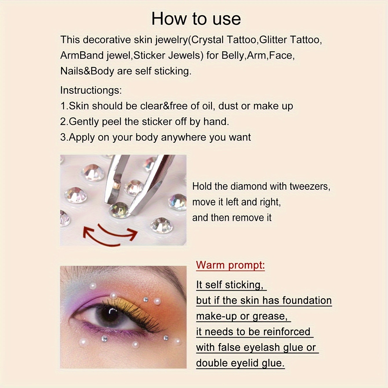Fake Pearl Women Three-Dimensi - Body Jewelry Eyebrow recension och pris