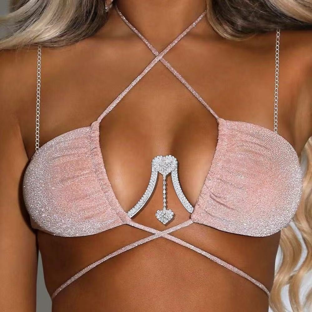 Luxury Heart Chest Support Bod - Body Jewelry Dress recension och pris