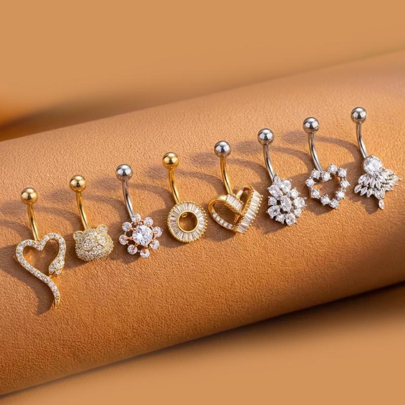 Butterfly Flower Belly Button  - Body Jewelry Barbell recension och pris