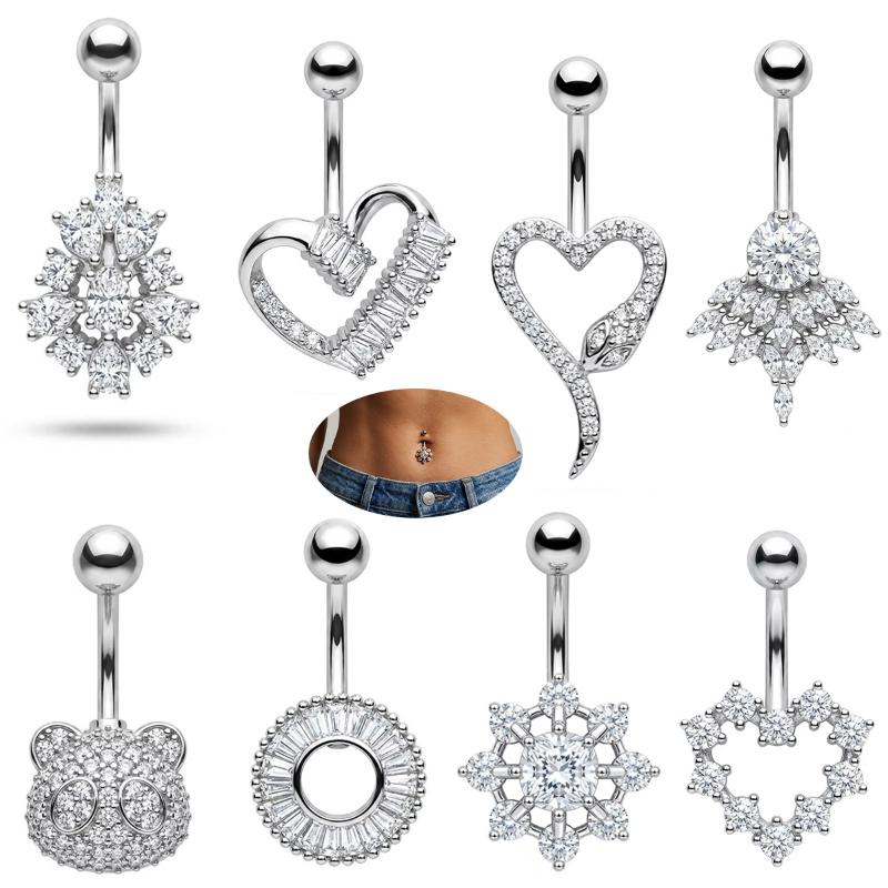 Butterfly Flower Belly Button  - Body Jewelry Barbell recension och pris