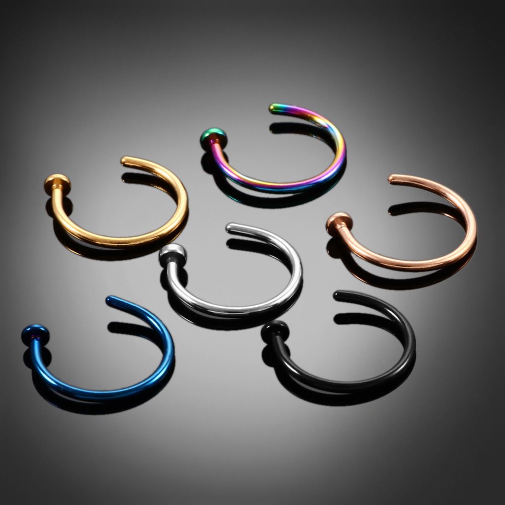 10 Pcs Thin Stainless Steel Fo - Body Jewelry Nose Studs recension och pris