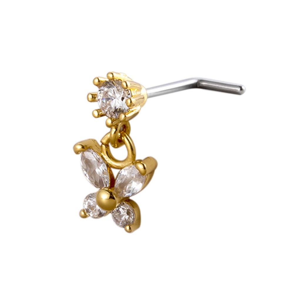 Stainless Steel Piercing Nose  - Body Jewelry Nose Studs recension och pris