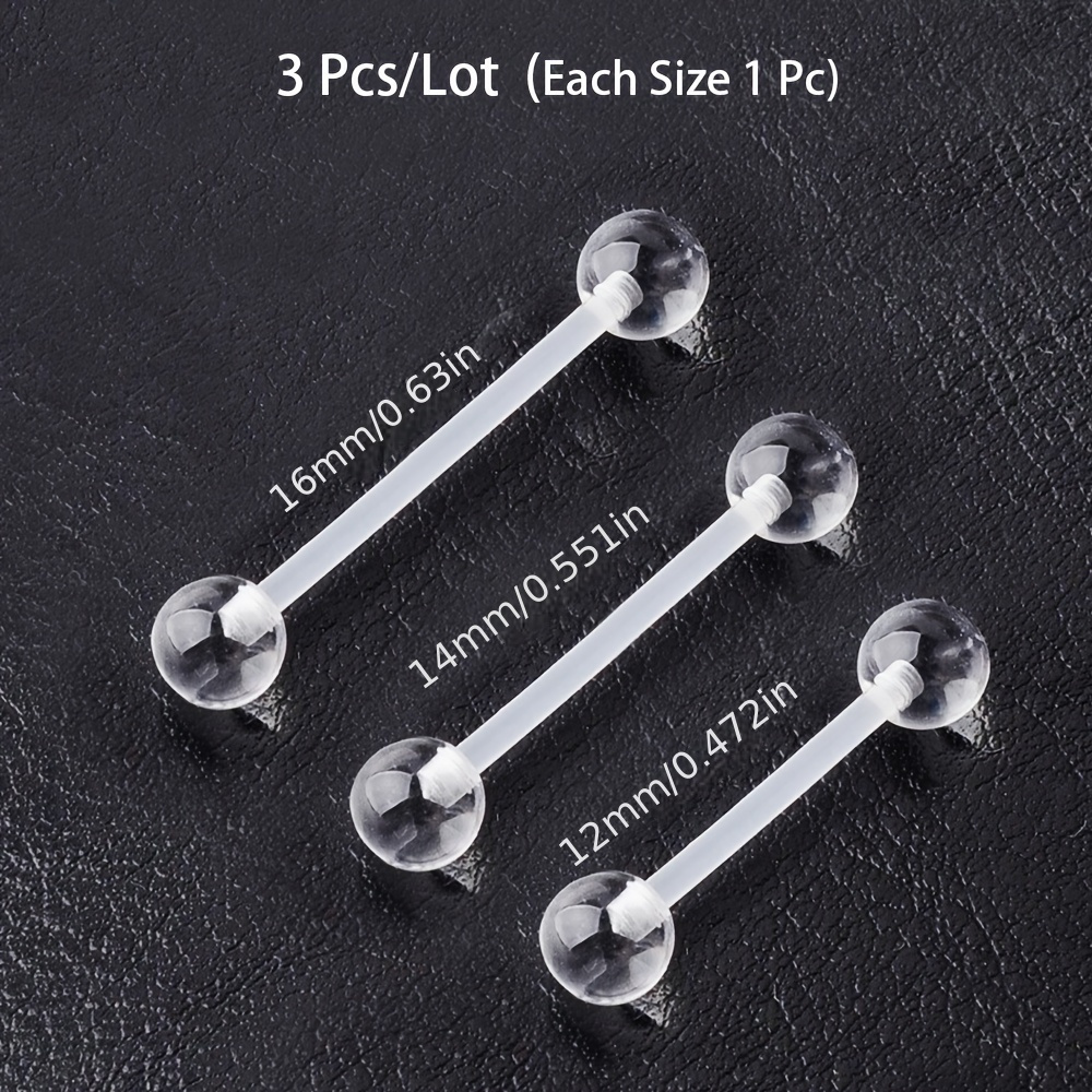 3pcs/Set (Each Size 1pc) Soft  - Body Jewelry In Store recension och pris