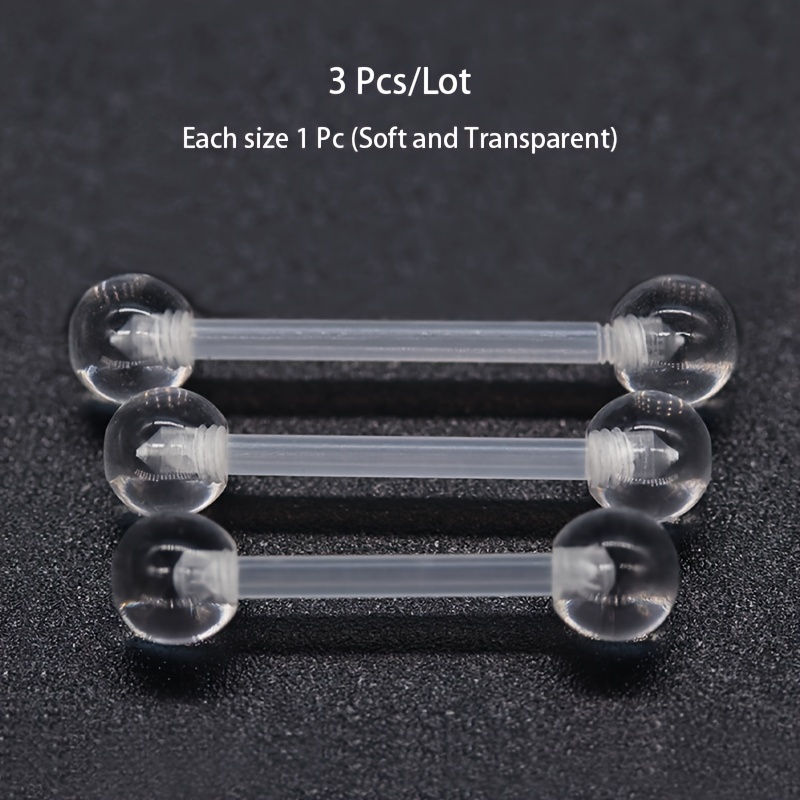 3pcs/Set (Each Size 1pc) Soft  - Body Jewelry In Store recension och pris
