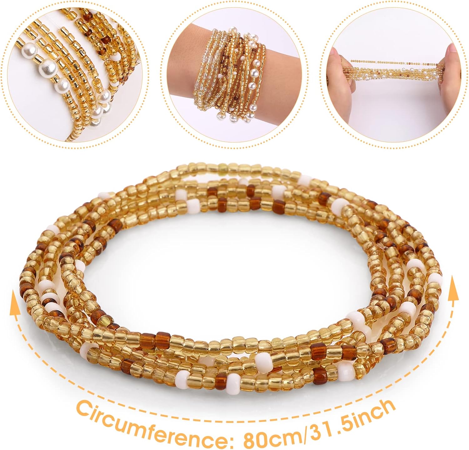 Waist Beads for Women Belly Be - Body Jewelry Types recension och pris