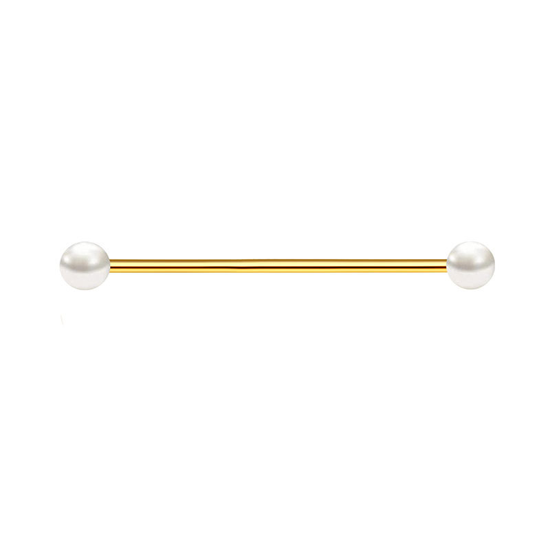 Gold Plated Industrial Piercin - Body Jewelry Barbell recension och pris