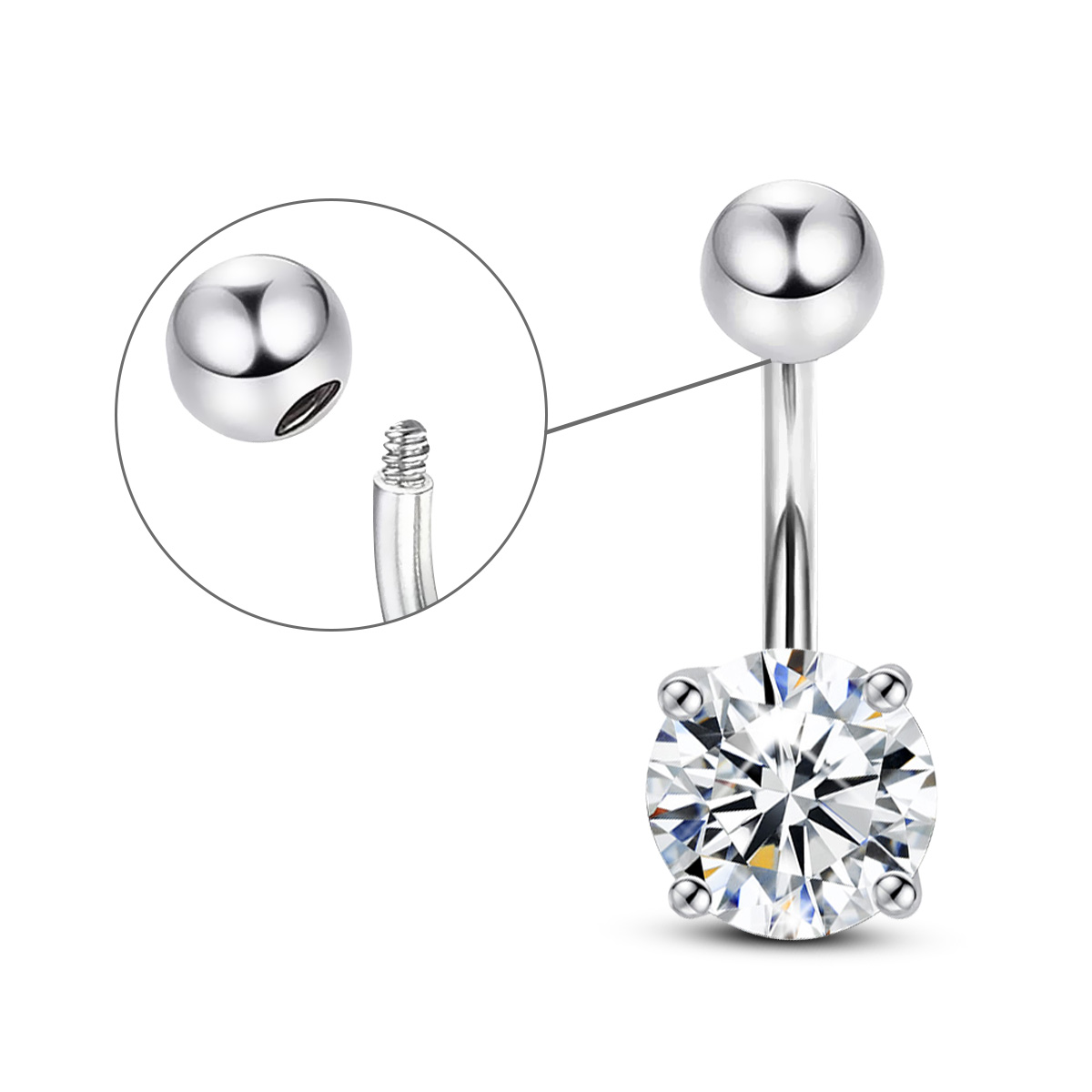 Szjinao 0.3ct To 3ct Moissanit - Body Jewelry On Sale recension och pris