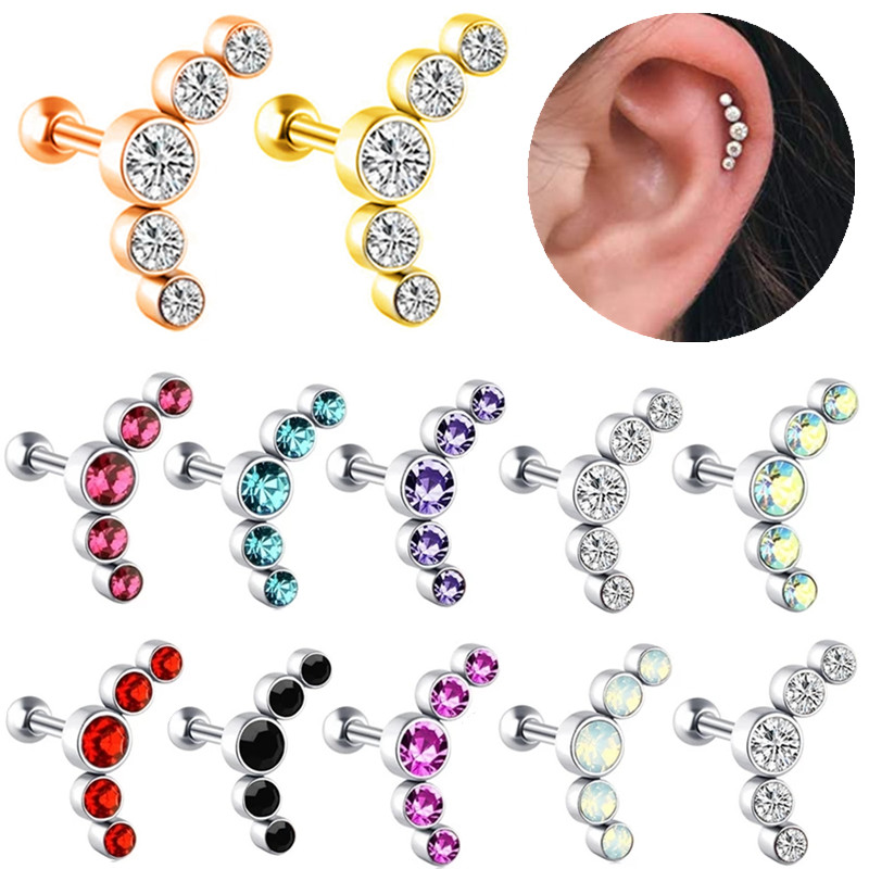 1PCS Crystal Cartilage Piercin - Body Jewelry Barbell recension och pris