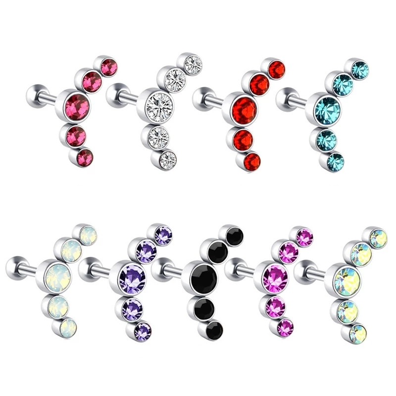 1PCS Crystal Cartilage Piercin - Body Jewelry Barbell recension och pris
