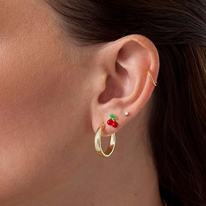 2pcs Cartilage Earrings Stud f - Body Jewelry Flat Back recension och pris