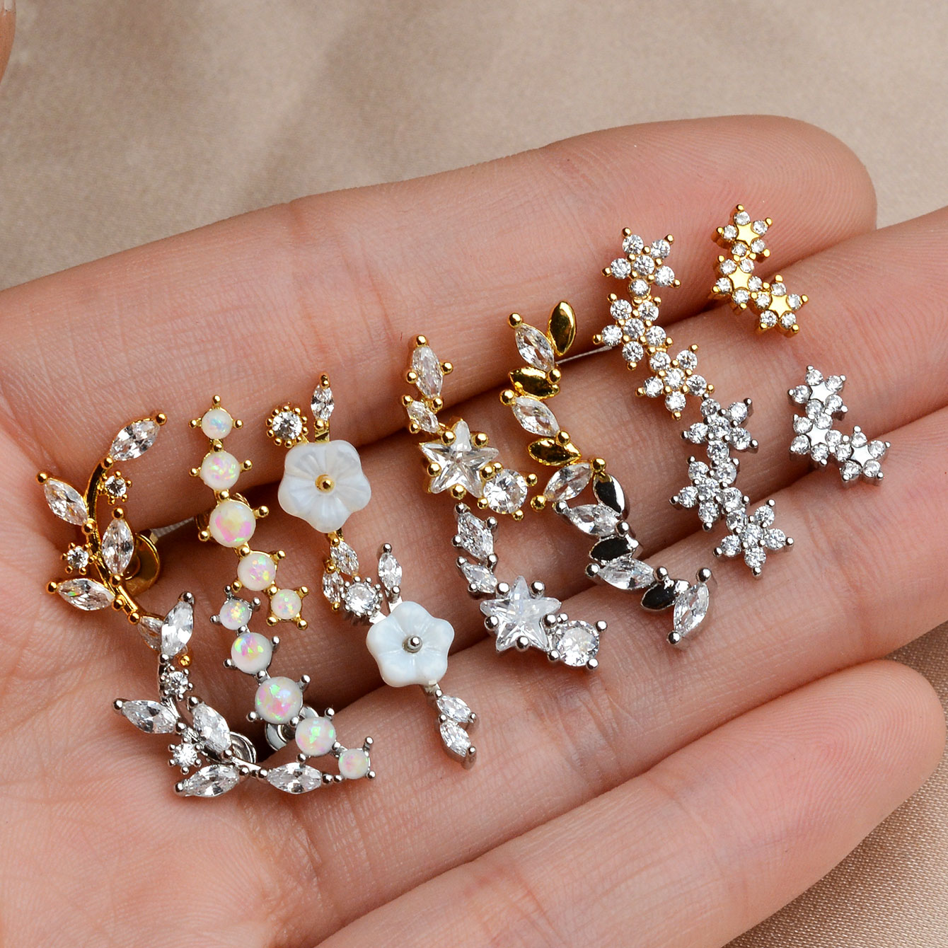 1PC Stainless Steel Star Flowe - Body Jewelry Flat Back recension och pris